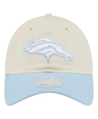 New Era Women's Cream/Coastal Blue Denver Broncos 9TWENTY Adjustable Hat