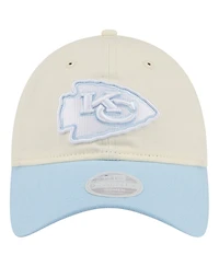 New Era Women's Cream/Coastal Blue Kansas City Chiefs 9TWENTY Adjustable Hat