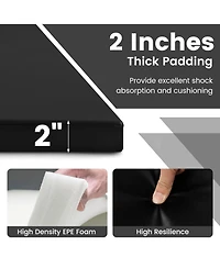 Glintex Folding Exercise Mat, 4 Panels, 10 x 4 ft Pu Leather Surface