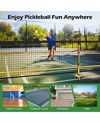 Glintex Pickleball Net, 22 ft Regulation Size, 6 Lockable Wheels
