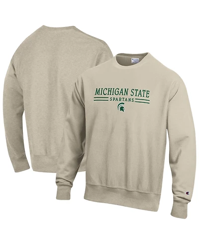 Champion Men's Michigan State Spartans Reverse Weave Heavyweight Fleece-Lined Crewneck Sweatshirt