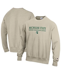 Champion Men's Michigan State Spartans Reverse Weave Heavyweight Fleece-Lined Crewneck Sweatshirt
