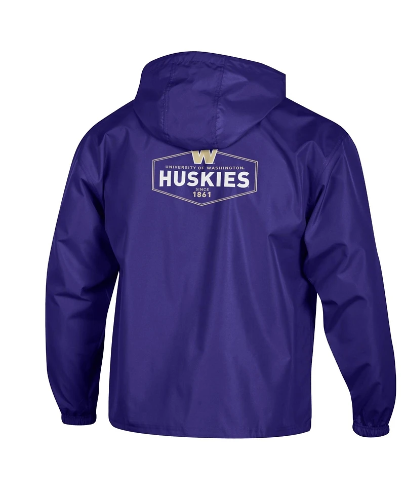 Champion Men's Purple Washington Huskies Delay Packable Half-Zip Jacket