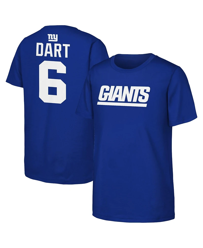 Outerstuff Boy's and Girl's 4-20 New York Giants Jaxson Dart T-Shirt