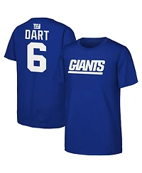 Outerstuff Boy's and Girl's 4-20 New York Giants Jaxson Dart T-Shirt