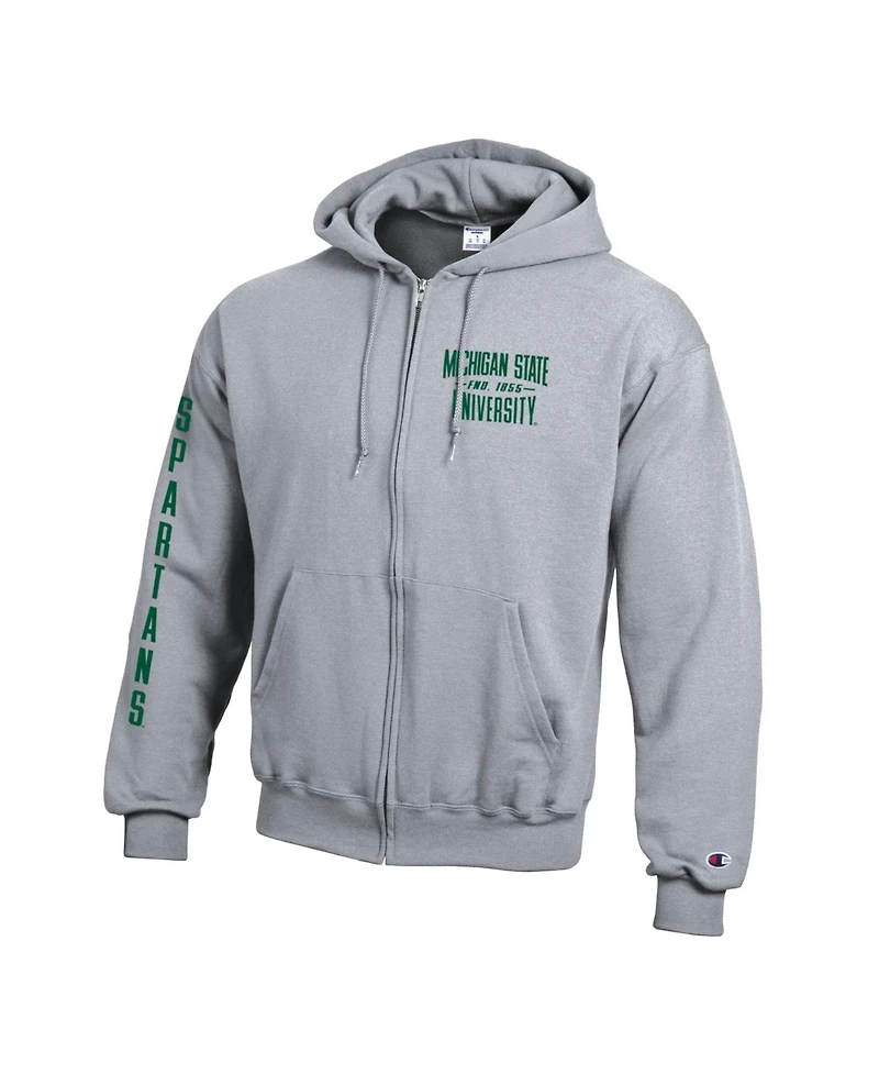 Champion Men's Michigan State Spartans Varsity Powerblend Full-Zip Fleece Hoodie