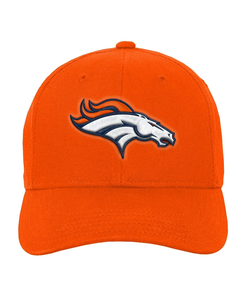 Outerstuff Big Boys and Girls Denver Broncos Curved-Bill High-Crown Snapback Hat