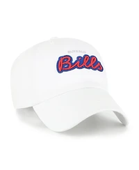 '47 Brand Women's White Buffalo Bills Trendy Script Clean Up Adjustable Hat