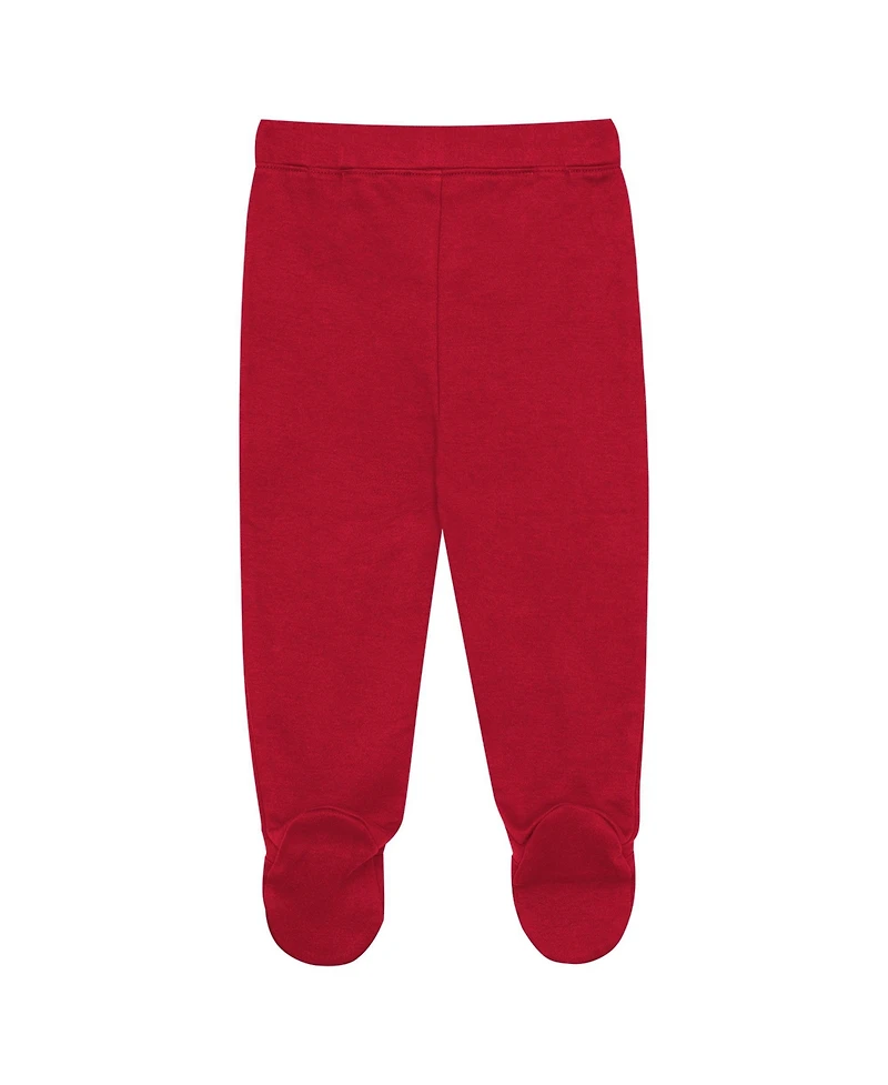 Outerstuff Baby Boys' San Francisco 49ers Huddles Giggles Long-Sleeve Creeper, Pants and Hat, 3-Piece Set