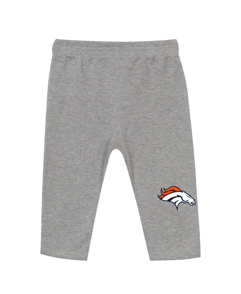 Outerstuff Baby Boys' and Girls' Denver Broncos Cotton Short-Sleeve Bodysuit and Pants Set