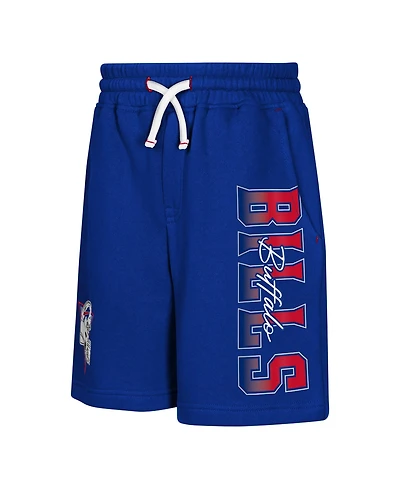 Outerstuff Boys' & Girls' 4-16 Buffalo Bills Audible Brushed-Fleece Drawstring Shorts