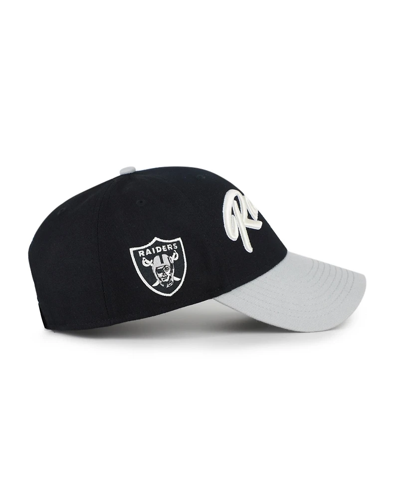 '47 Brand Men's Black Las Vegas Raiders Throwback Mvp Adjustable Hat