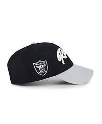'47 Brand Men's Black Las Vegas Raiders Throwback Mvp Adjustable Hat