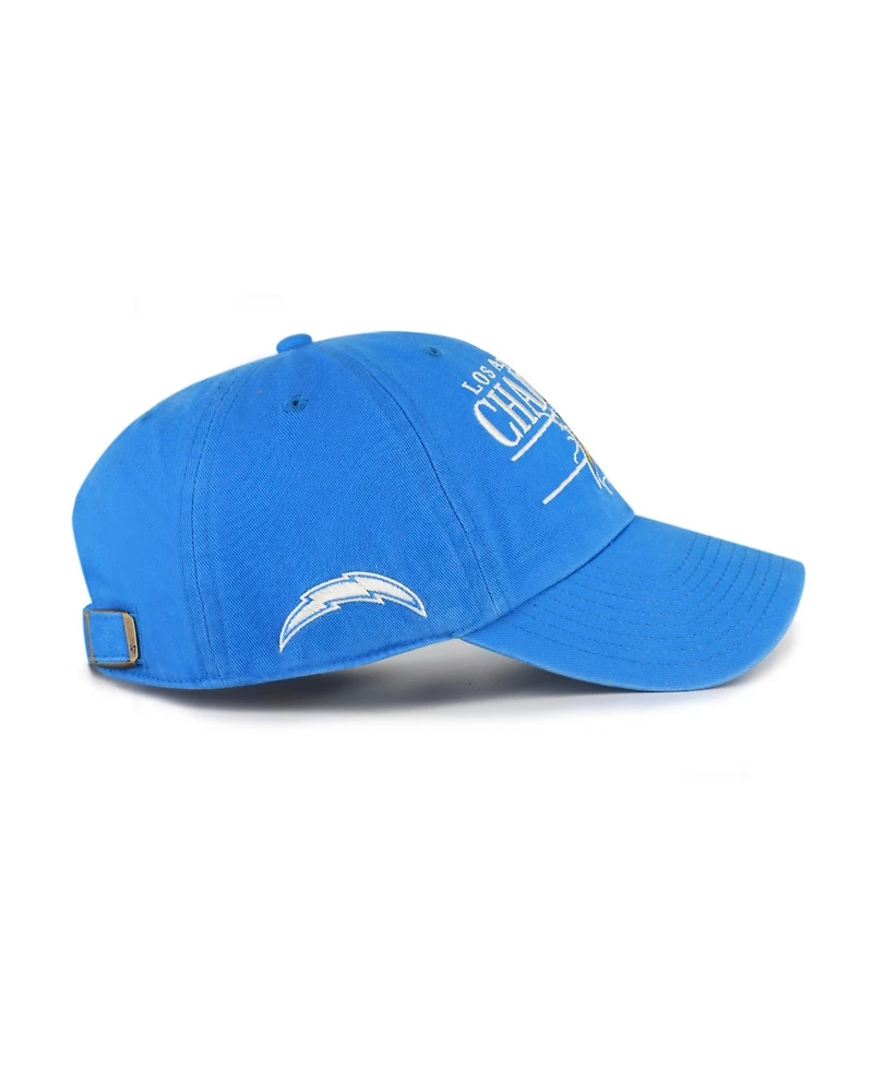 '47 Brand Men's Powder Blue Los Angeles Chargers Throwback Graphic Clean Up Adjustable Hat