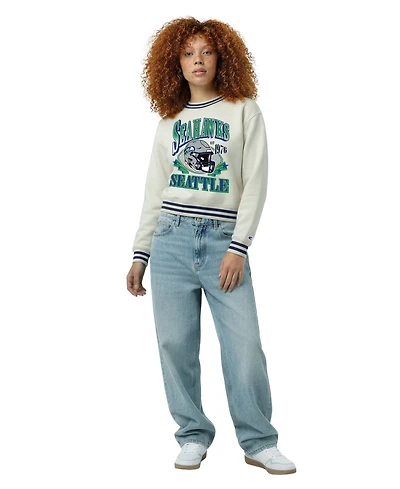 Champion Women's Seattle Seahawks Reverse Weave Crewneck Sweatshirt