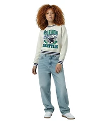 Champion Women's Seattle Seahawks Reverse Weave Crewneck Sweatshirt