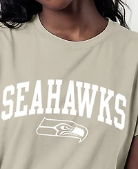 Champion Women's Seattle Seahawks Screen Print Crewneck T-Shirt