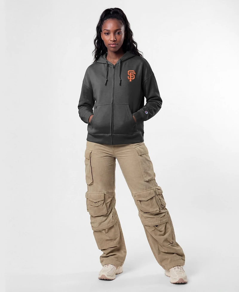 Champion Women's San Francisco Giants Powerblend Full-Zip Hooded Fleece Hoodie