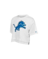 New Era Women's Detroit Lions Cropped Boxy Mesh T-Shirt