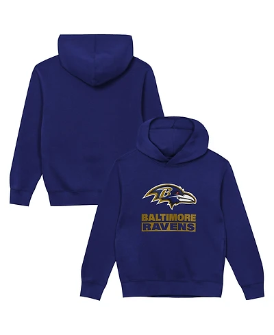 Outerstuff Toddler Boys' 2T-5T Baltimore Ravens Back to Basics Fleece-Lined Screen-Print Hoodie