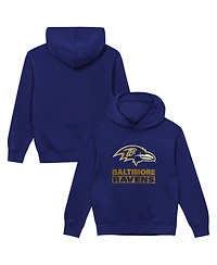 Outerstuff Toddler Boys' 2T-5T Baltimore Ravens Back to Basics Fleece-Lined Screen-Print Hoodie