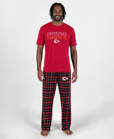 Concepts Sport Men's Red Kansas City Chiefs Highland Sleep Set