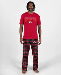 Concepts Sport Men's Red Kansas City Chiefs Highland Sleep Set