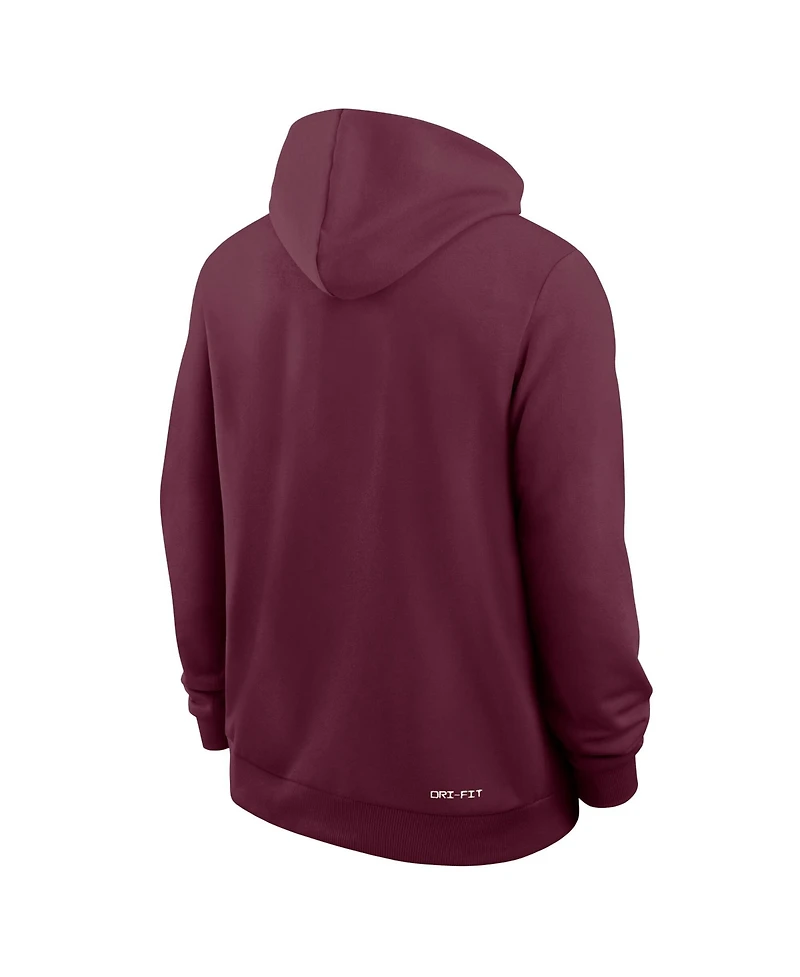Nike Men's Virginia Tech Hokies Sideline Standard Issue Heavyweight French-Terry Hoodie
