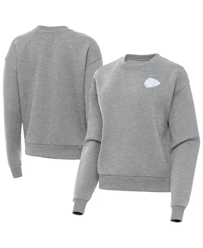 Antigua Women's Kansas City Chiefs Crewneck Pullover Sweatshirt