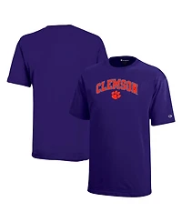 Champion Boys' and Girls' 4-20 Clemson Tigers Arch Over Logo Jersey Cotton T-Shirt