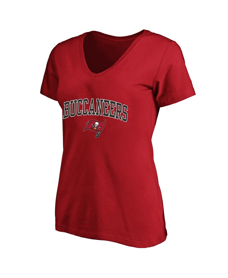 Fanatics Plus Tampa Bay Buccaneers Arch Over Logo V-Neck T-Shirt