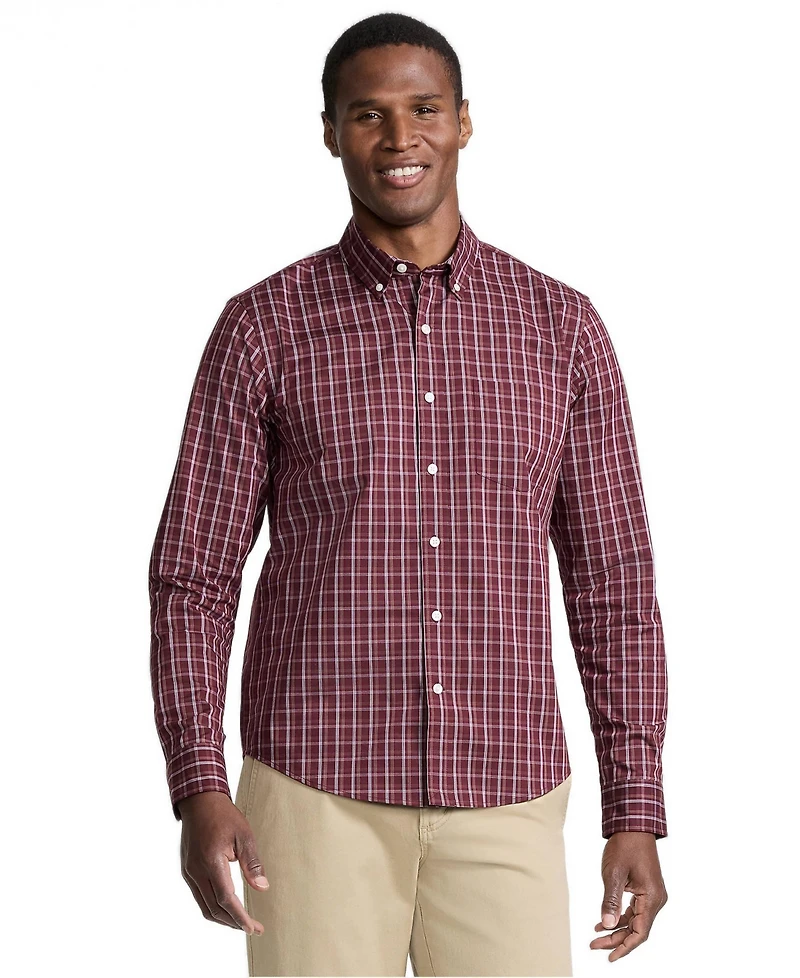 Lands' End Men's Long Sleeve Tailored Fit Travel Kit Shirt