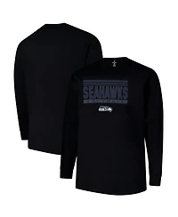 Fanatics Men's Black Seattle Seahawks Big Tall Pop Long Sleeve T-Shirt