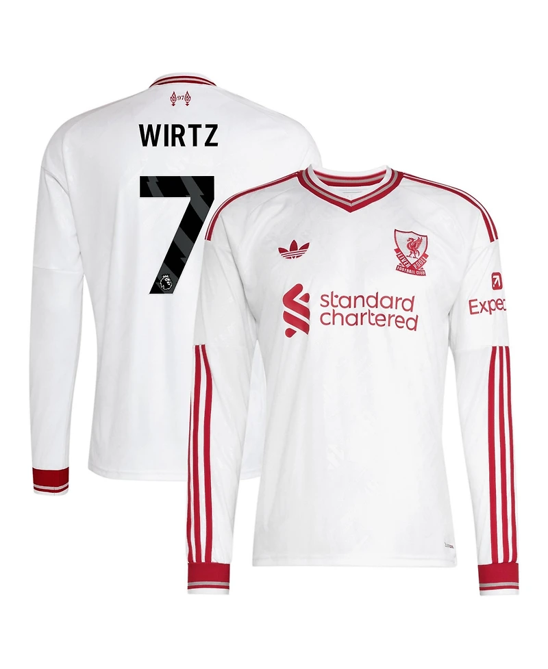 adidas Men's Liverpool Florian Wirtz 2026/27 Away Replica Long-Sleeve Jersey