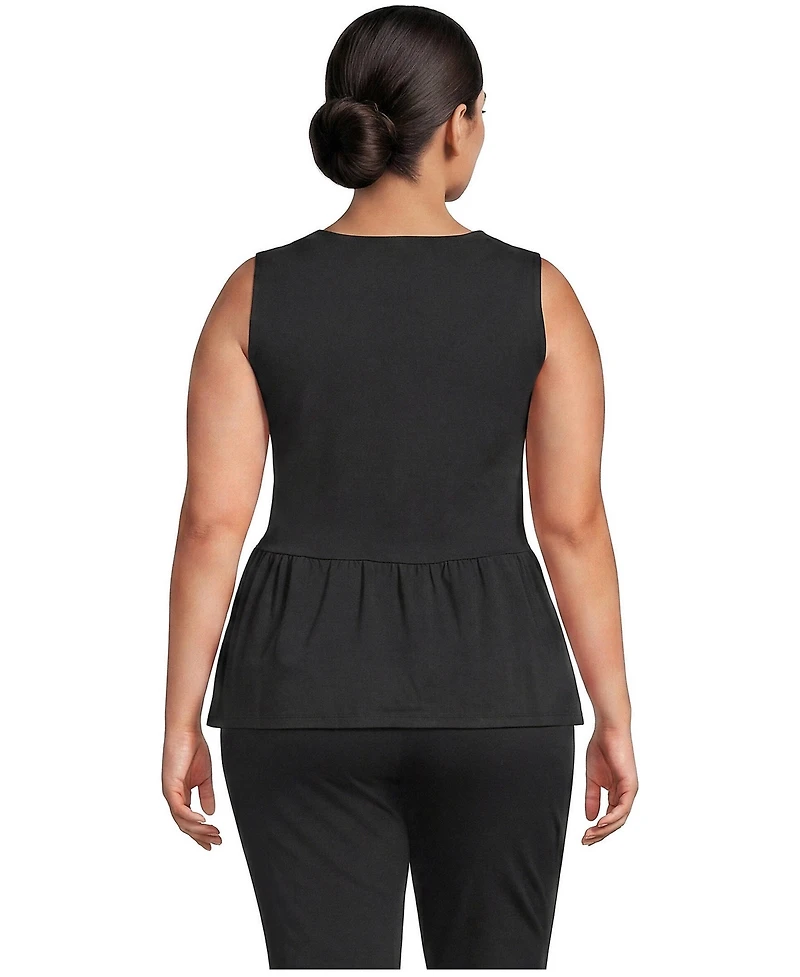 Lands' End Plus Sleeveless Peplum Top