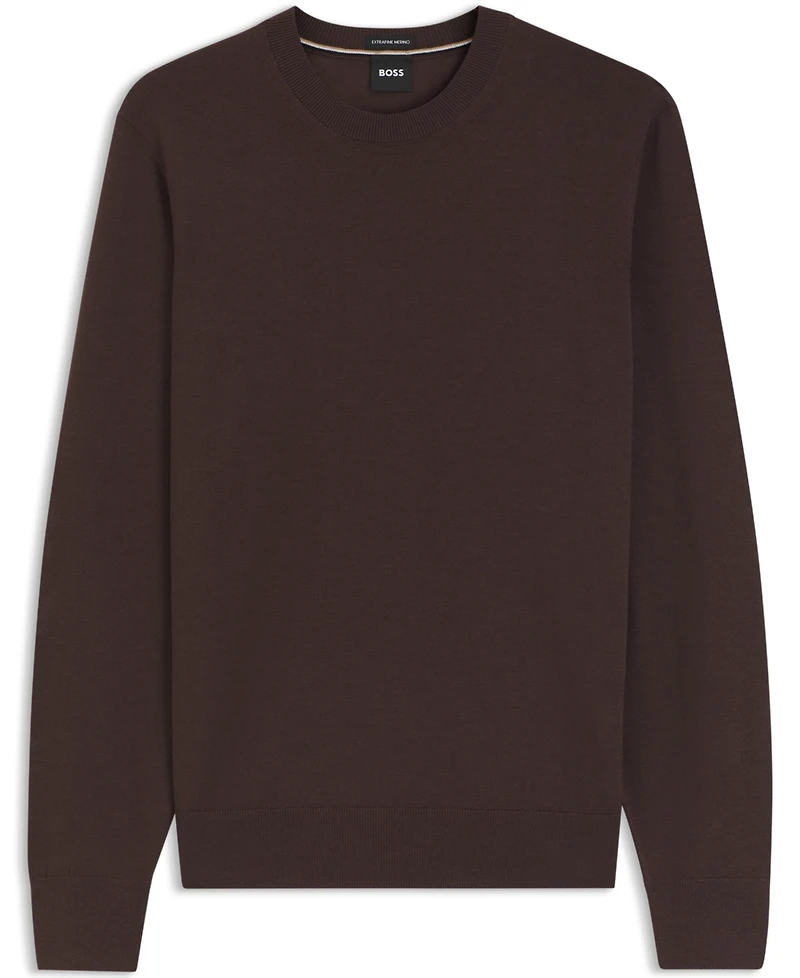 Boss by Hugo Men's Merino-Wool Regular-Fit Sweater