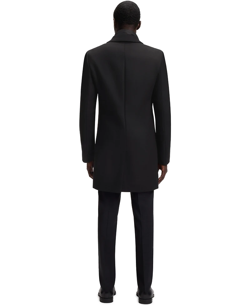Boss by Hugo Men's Wool-Blend Zip-Up Inner Formal Coat