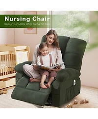 Boyel Living Massage Swivel Recliner Lift Chair with Vibration and Heating for Elderly