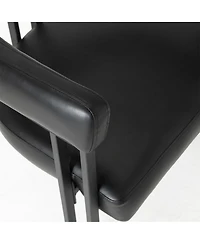 Maison Boucle Modern Counter-Height Bar Stools Set of 4, Low-Profile Back, Metal Frame Seating, 25" Seat Height