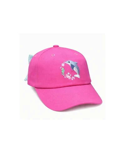 Bits & Bows Girls Dolphin Daydream Bow Baseball Hat