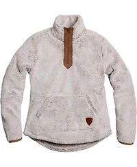 Legendary Whitetails Women's Fuzzy Hide Fleece Quarter-Zip Mock-Neck Pullover