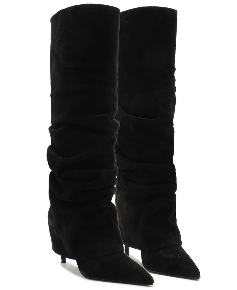 Schutz Women's Mikki Up Cloak Heeled Dress Boots
