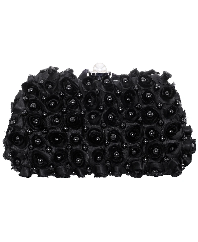 Nina Paloma All Over Imitation Pearl Small Clutch Handbag