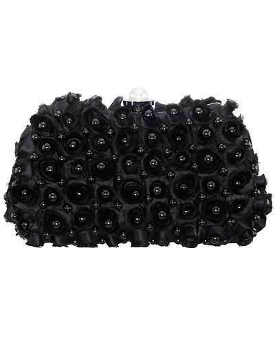 Nina Paloma All Over Imitation Pearl Small Clutch Handbag