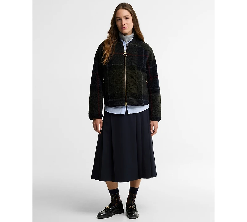 Barbour Women's Kirklees Tartan Jacquard Half-Zip Fleece