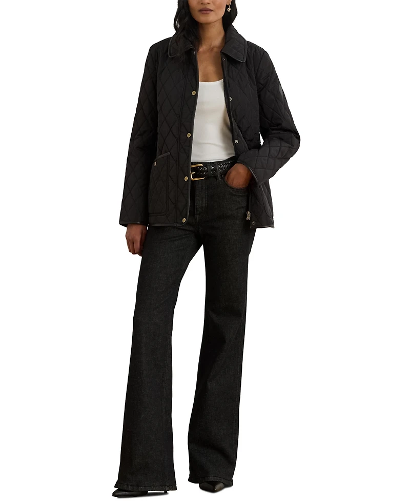 Lauren Ralph Petite Quilted Velboa-Lined Jacket, Created for Macy's