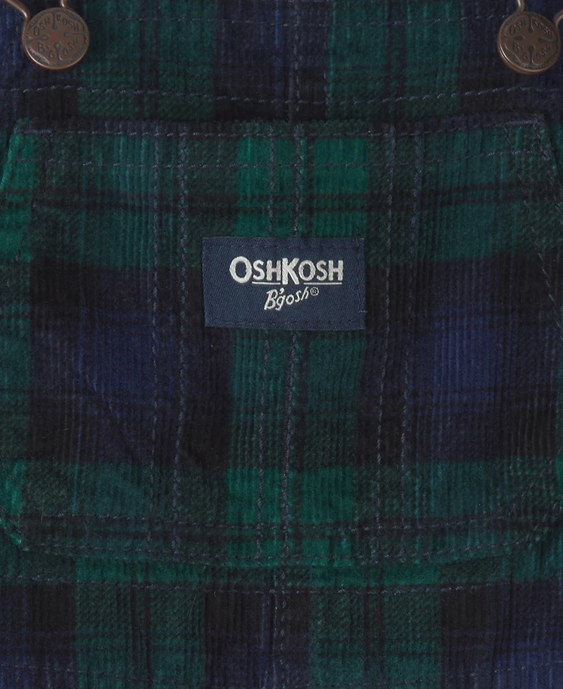 Osh Kosh Baby Boys' Plaid Thermal Long-Sleeve Top and Overalls Set