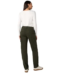 Liverpool Los Angeles Women's Cargo Straight-Leg Mid-Rise Pants
