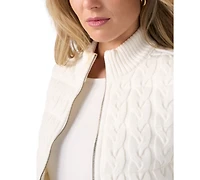 Liverpool Los Angeles Women's Reversible Quilted Cable-Knit Sweater Vest
