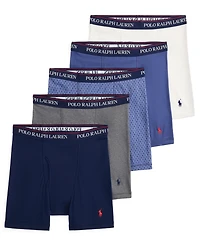 Polo Ralph Lauren Men's Classic-Fit Cotton Boxer Briefs, 5-Pack, Created for Macy's